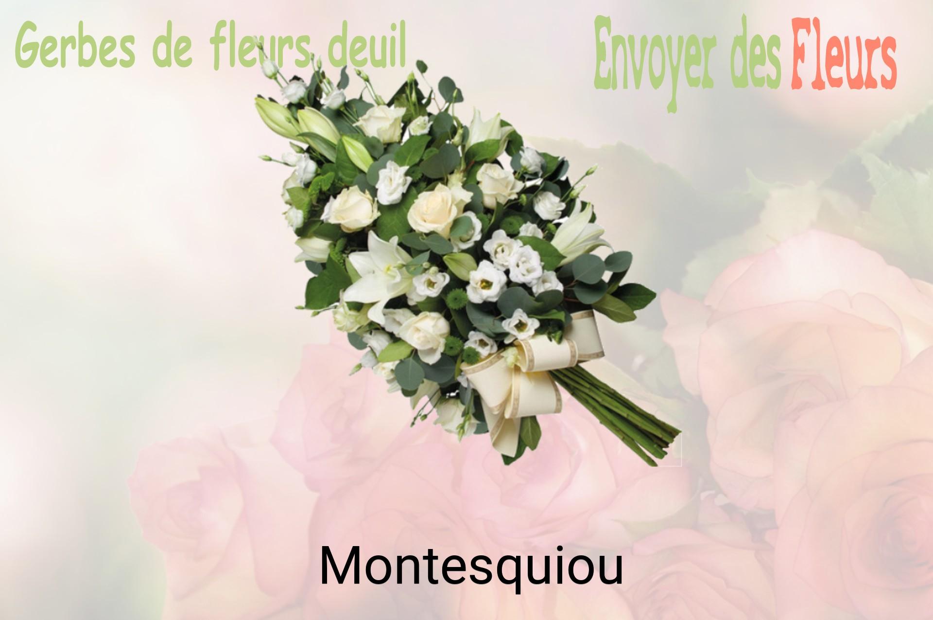 Gerbe de fleurs de deuil livrée à Montesquiou